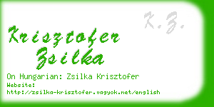 krisztofer zsilka business card